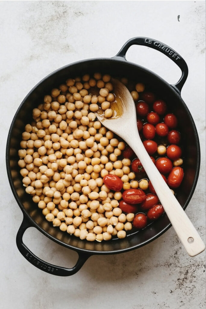 Add the chickpeas