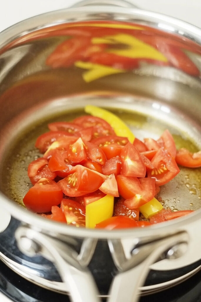 Add tomatoes and salt