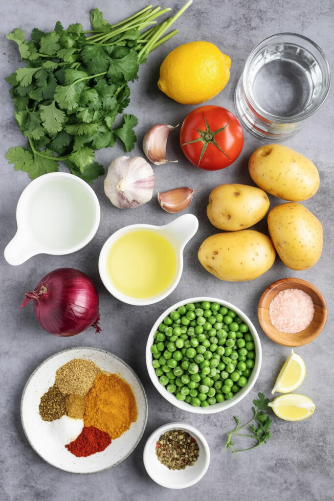Bombay Potatoes and Peas Ingredients