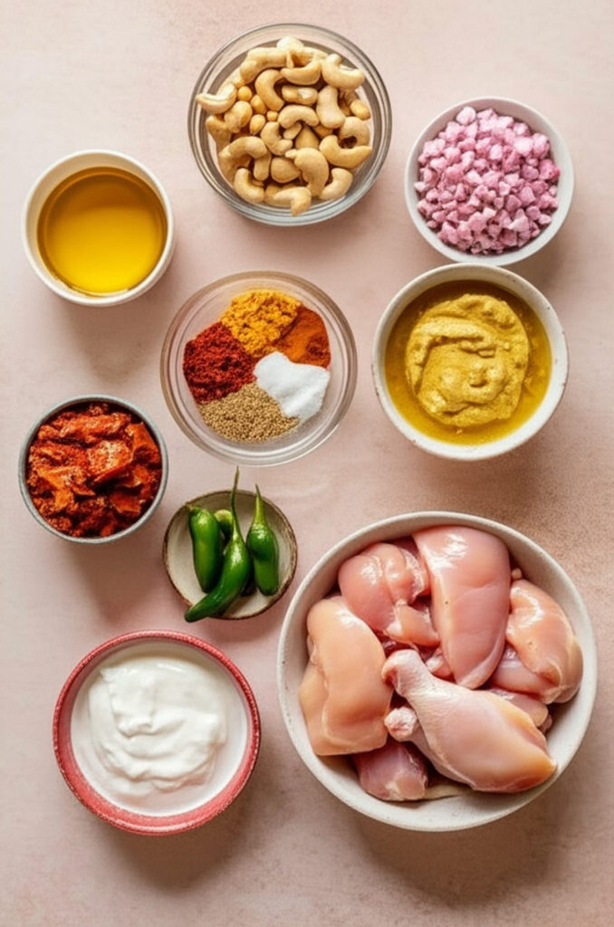 Boneless Chicken Handi Ingredients