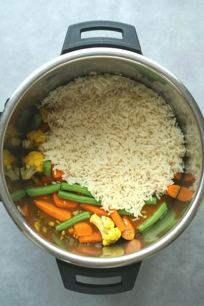 Cooking Vegetable Biryani