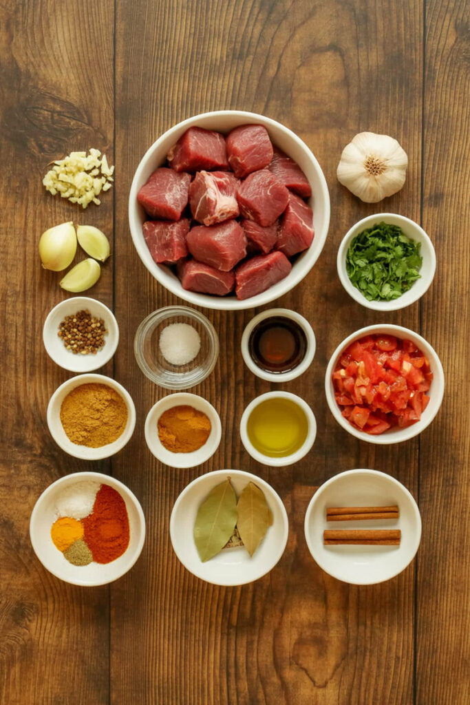Indian Beef Curry Ingredients