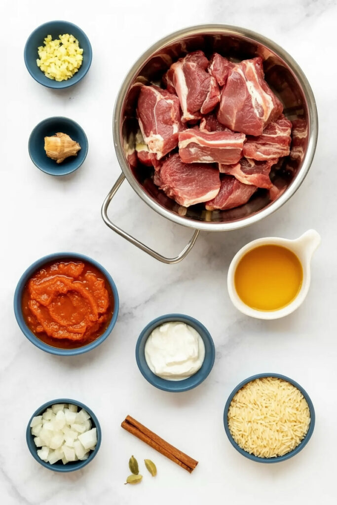 Indian Lamb Curry Ingredients