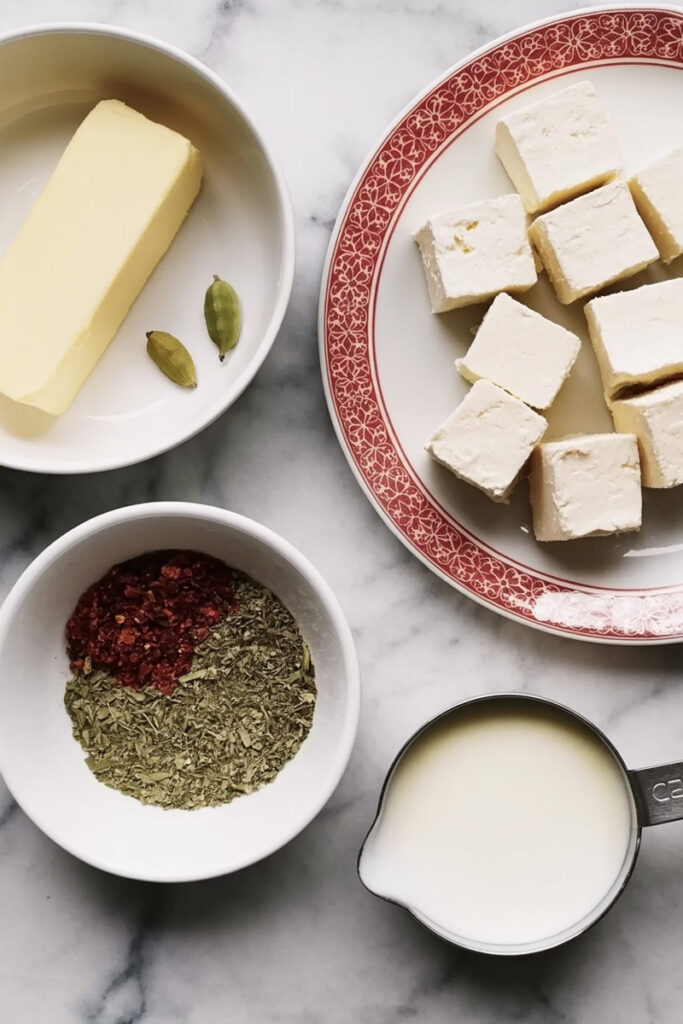Paneer Butter Masala Ingredients