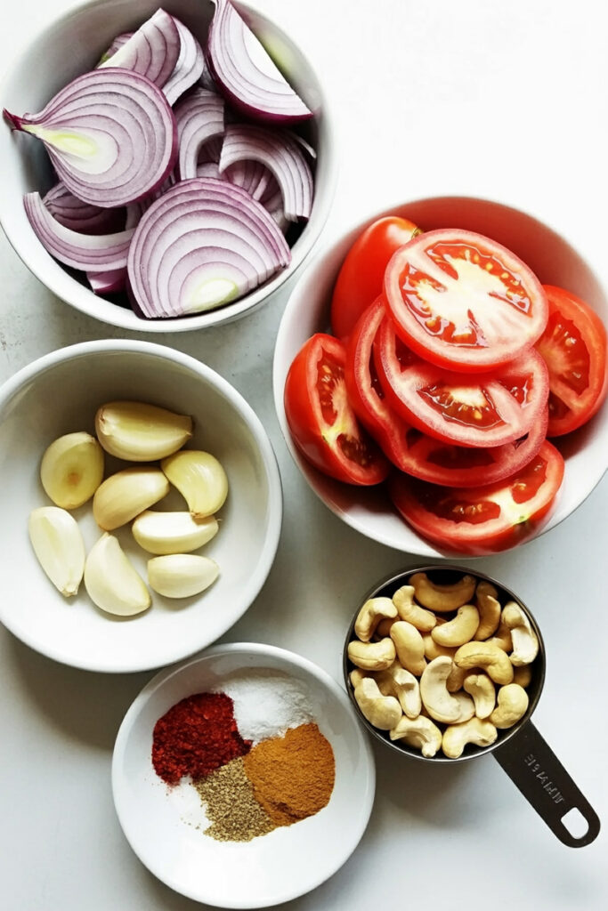 Paneer Butter Masala Ingredients