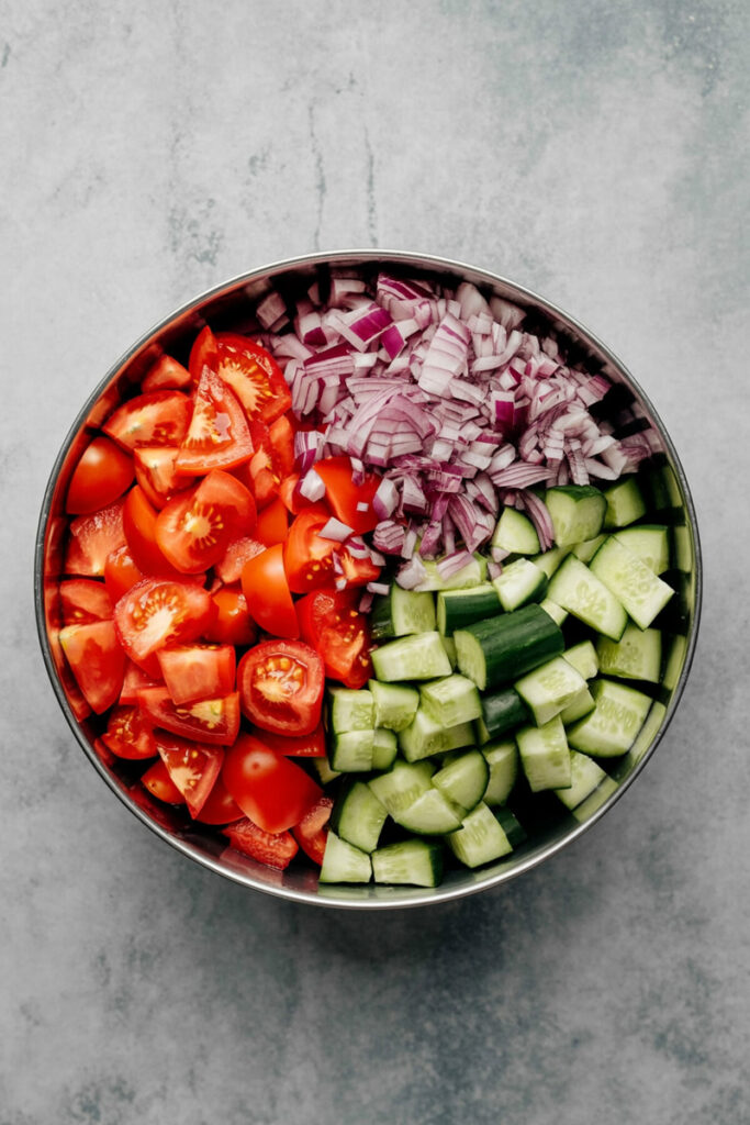 Prep the ingredients by cutting
