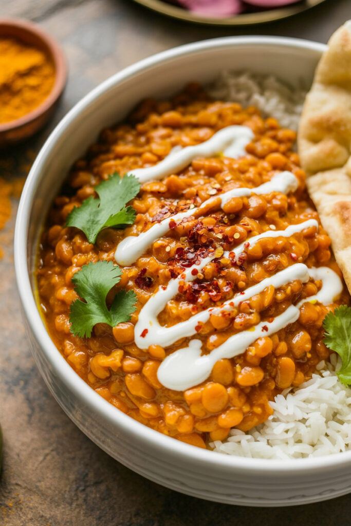 How to Serve Red Lentil Dahl