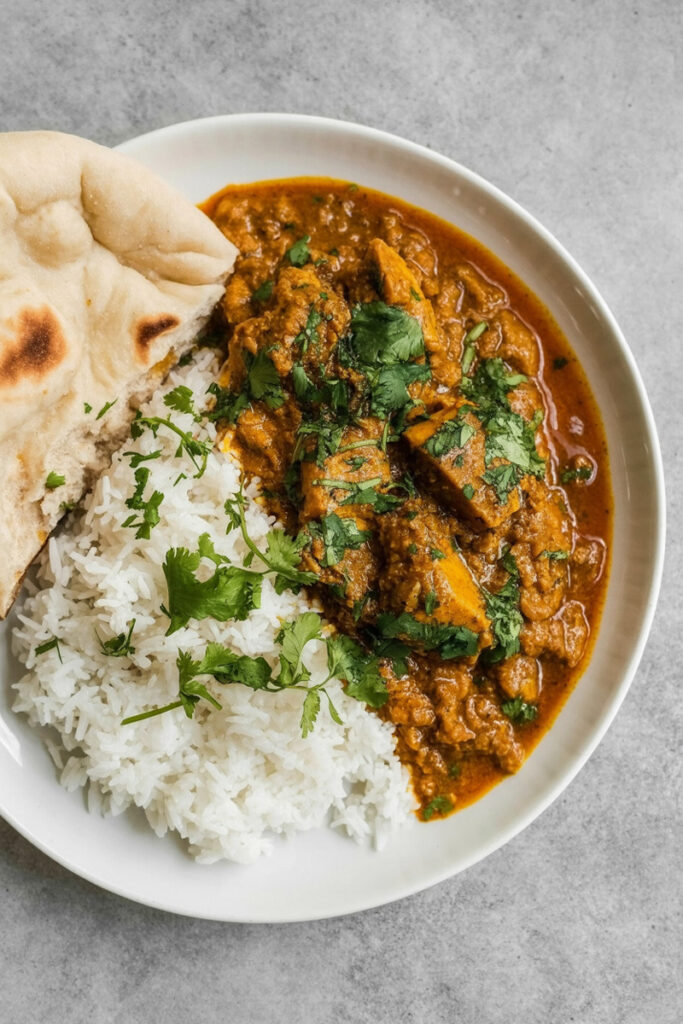 Serving Aloo Gosht