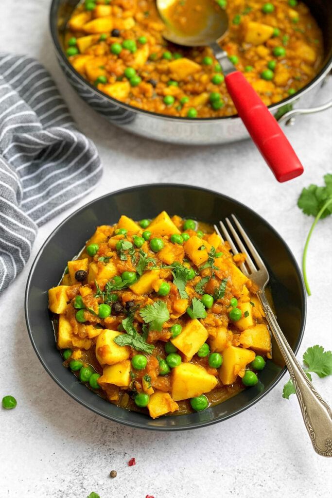 Vegan Bombay Potatoes and Peas