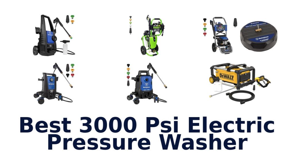 best 3000 psi electric pressure washer