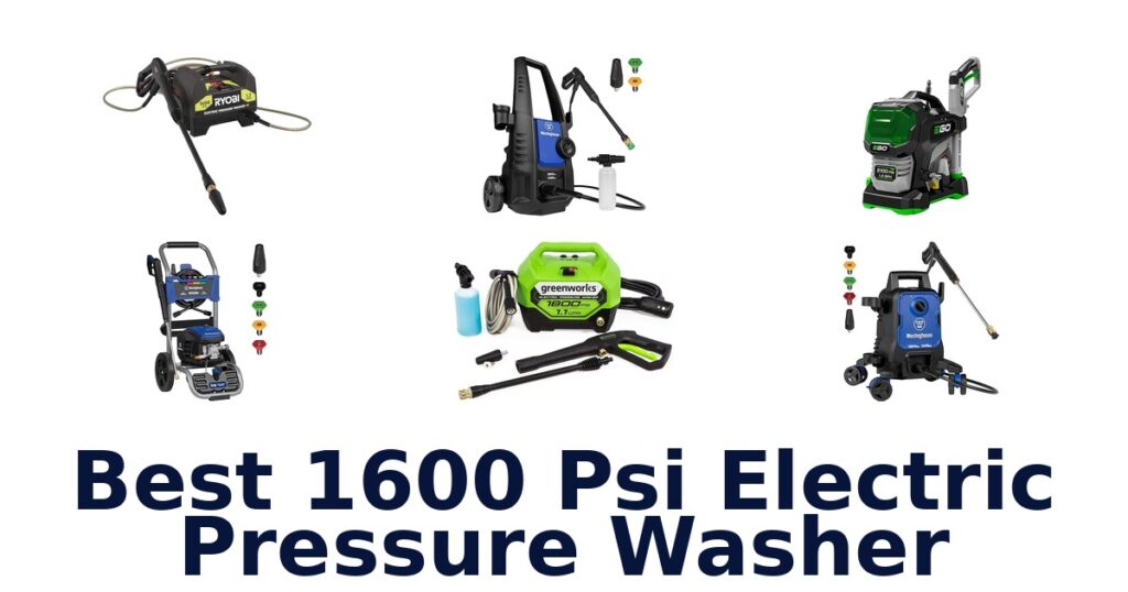 Best 1600 PSI Electric Pressure Washers: Top 10 Picks best 1600 psi electric pressure washer