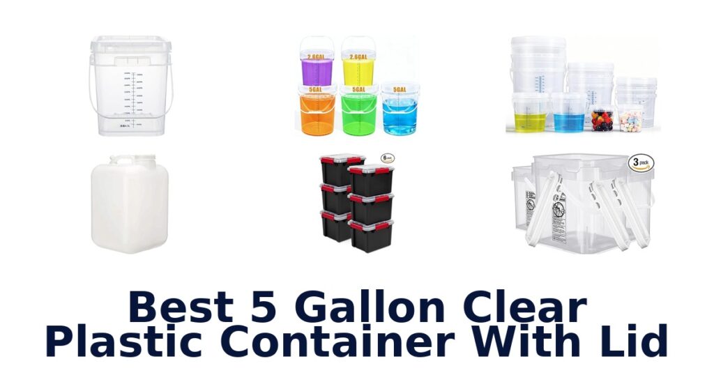 best 5 gallon clear plastic container with lid
