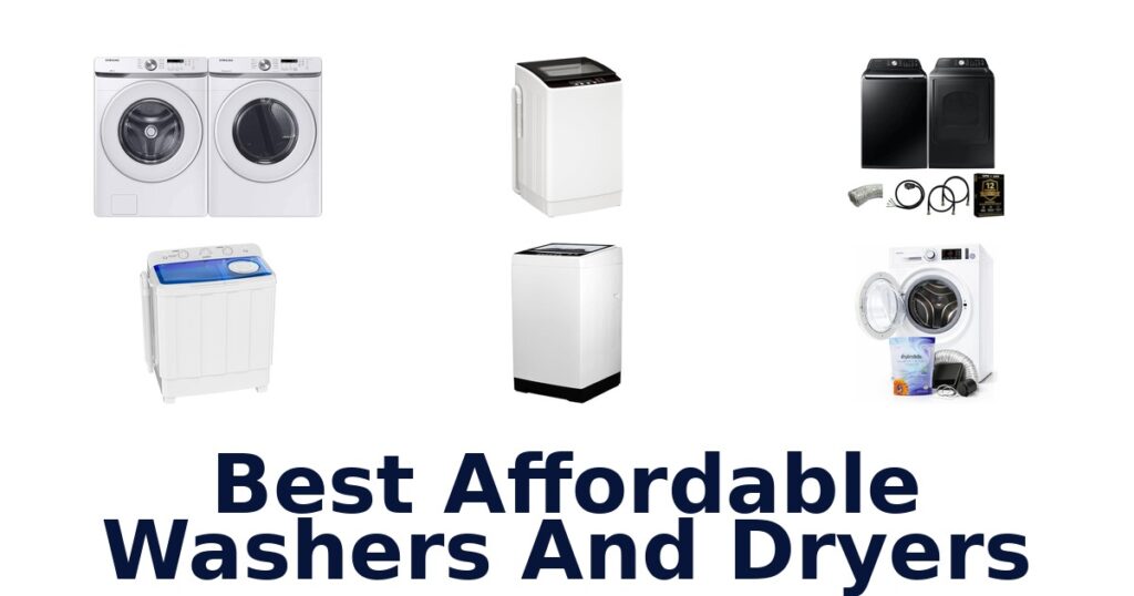 best affordable washers and dryers