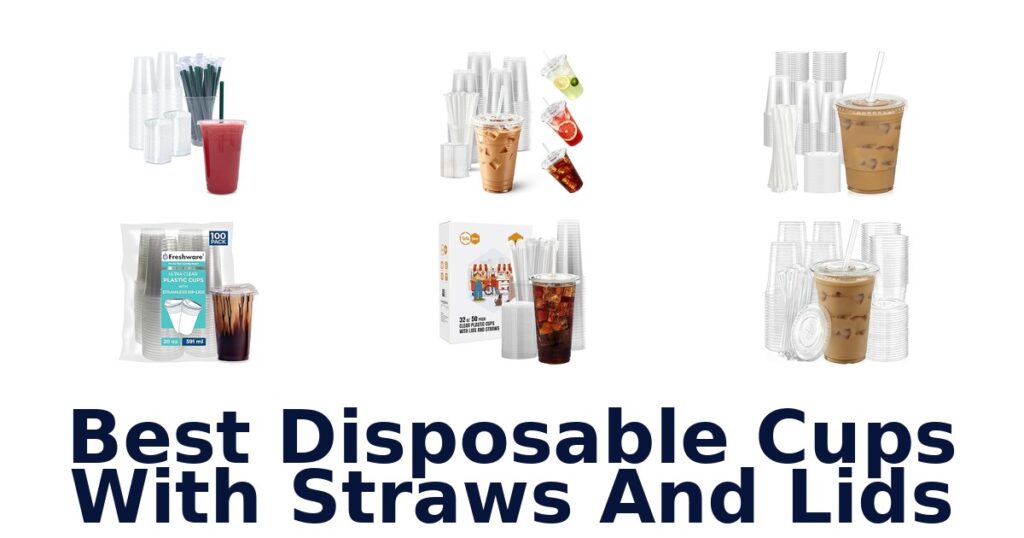 best disposable cups with straws and lids