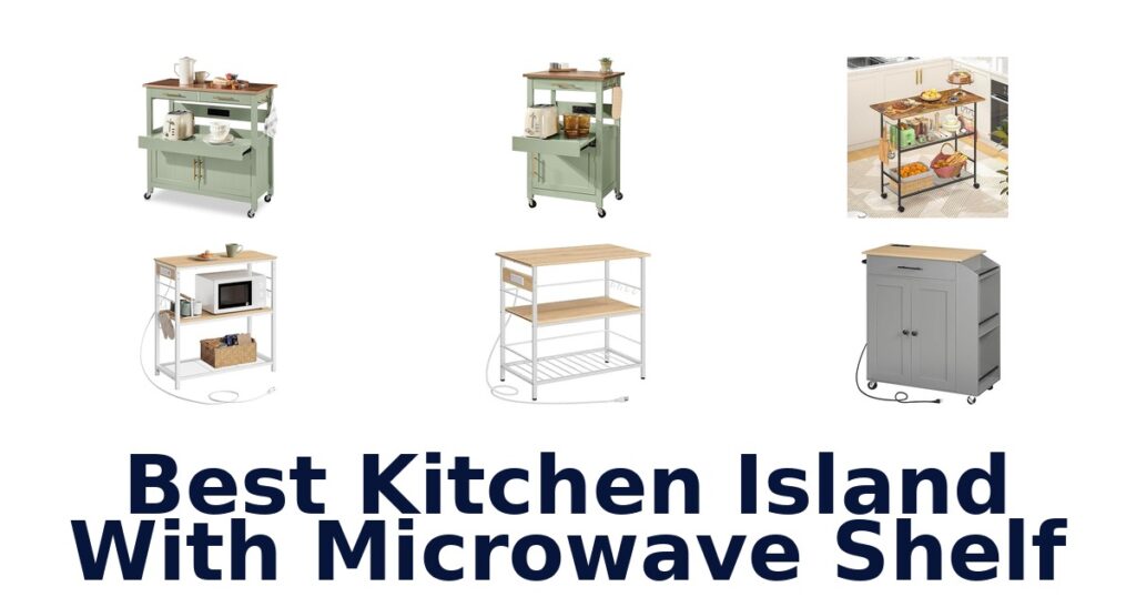 best kitchen island with microwave shelf