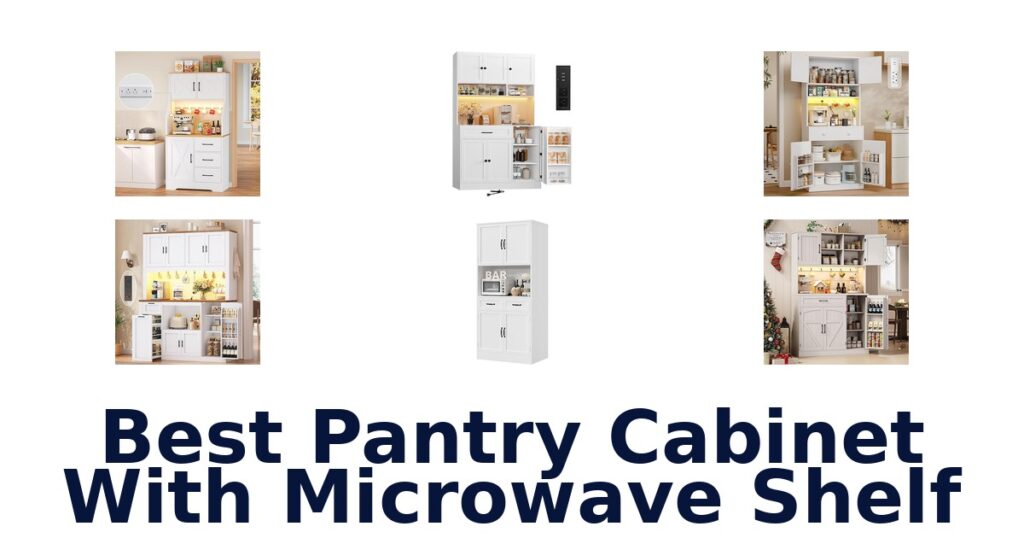 best pantry cabinet with microwave shelf