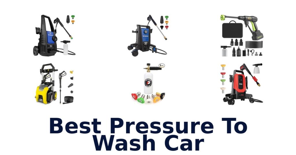 best pressure to wash car