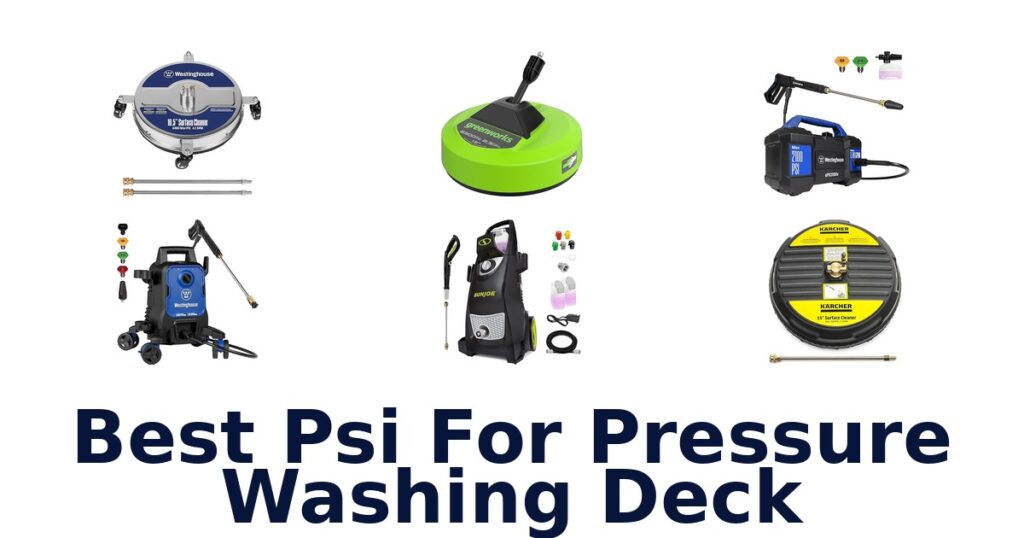 best psi for pressure washing deck