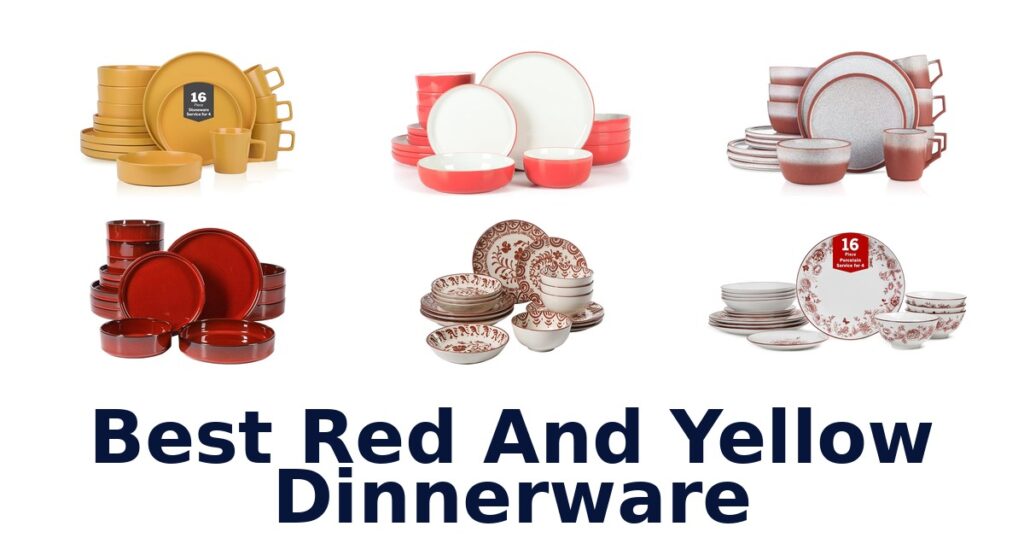best red and yellow dinnerware