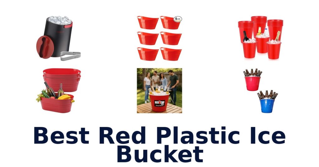 best red plastic ice bucket