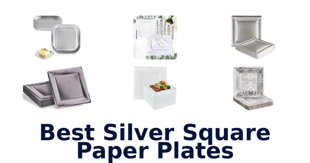 best silver square paper plates