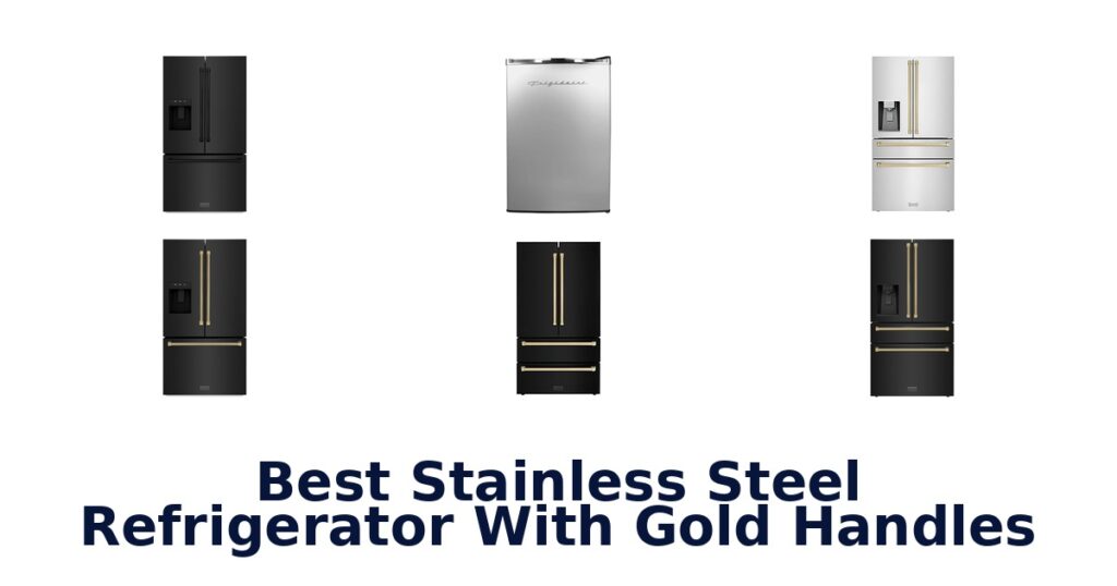 best stainless steel refrigerator with gold handles